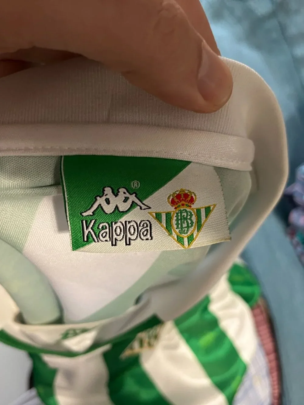 ⚽ Vintage Kappa Men’s M Green White Real Betis Kit Jersey Polo EUC 🌿 - Picture 5 of 6